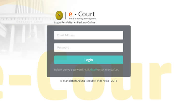 e-Court Mahkamah Agung RI